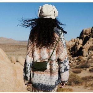 Free People Multicolor Cozy Patterned Cardigan Sweater